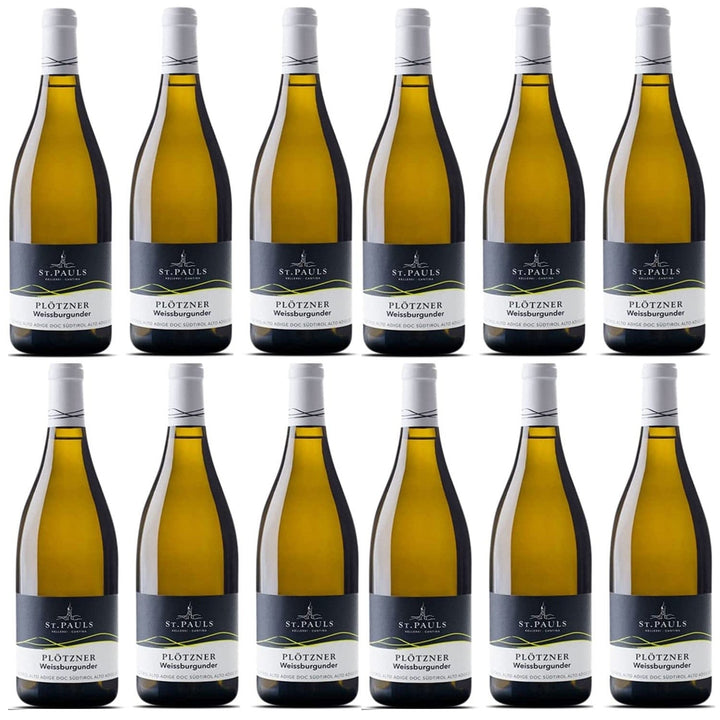 St. Pauls Plötzner Weißburgunder Alto Adige DOC Südtiroler Weißwein Wein trocken (12 x 0.75l) - Versanel -