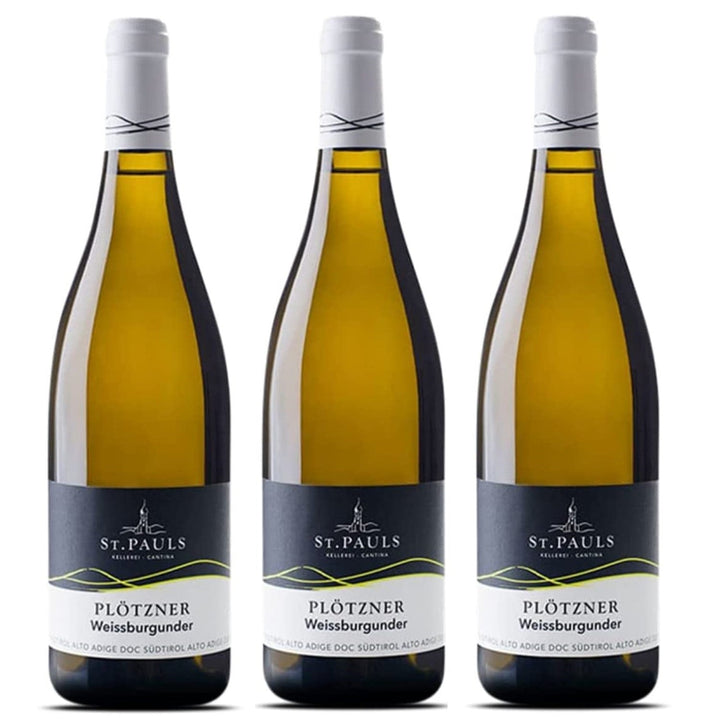 St. Pauls Plötzner Weißburgunder Alto Adige DOC Südtiroler Weißwein Wein trocken (3 x 0.75l) - Versanel -