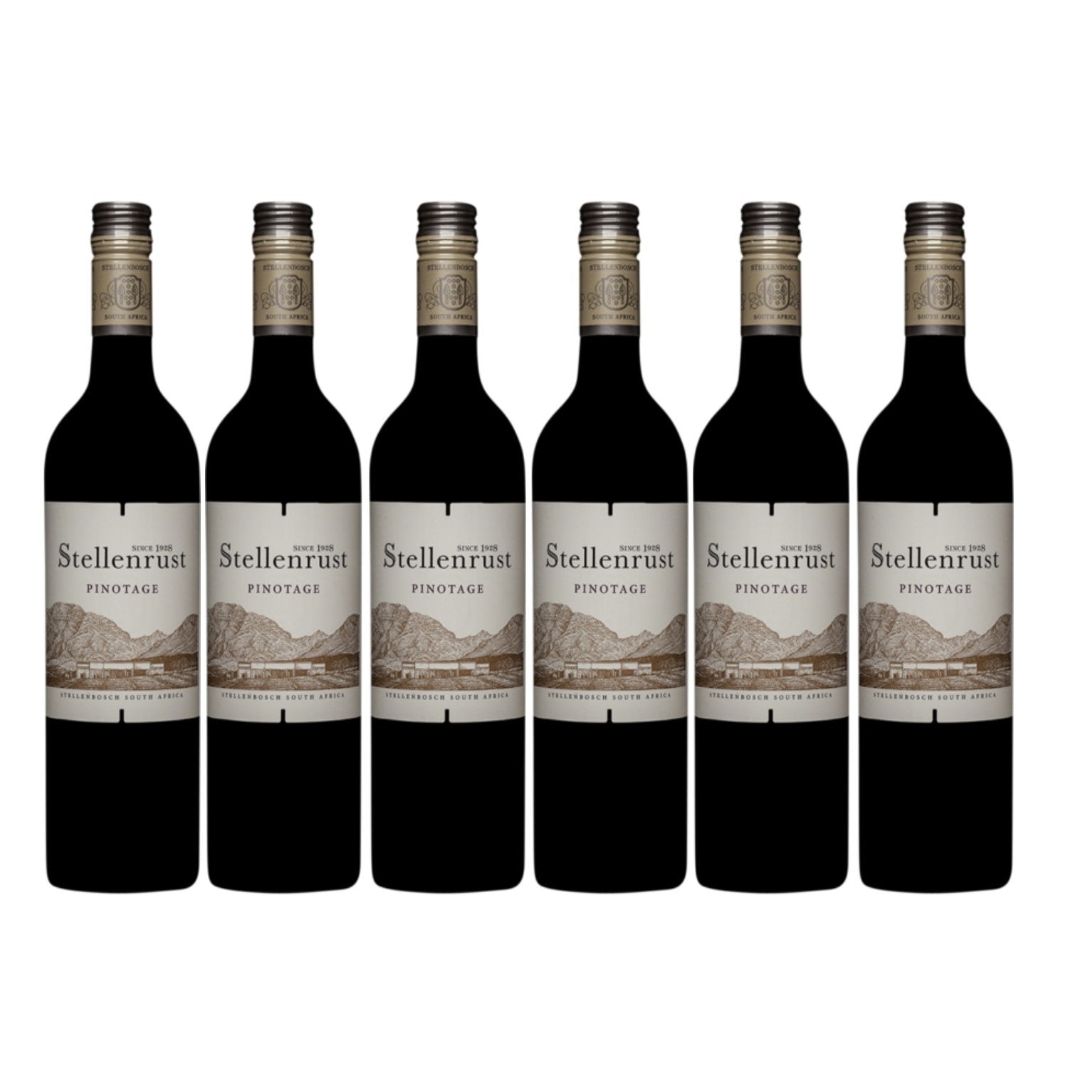 Stellenrust Pinotage Stellenbosch Rotwein südafrikanischer Wein trocken (6 x 0.75l) - Versanel -