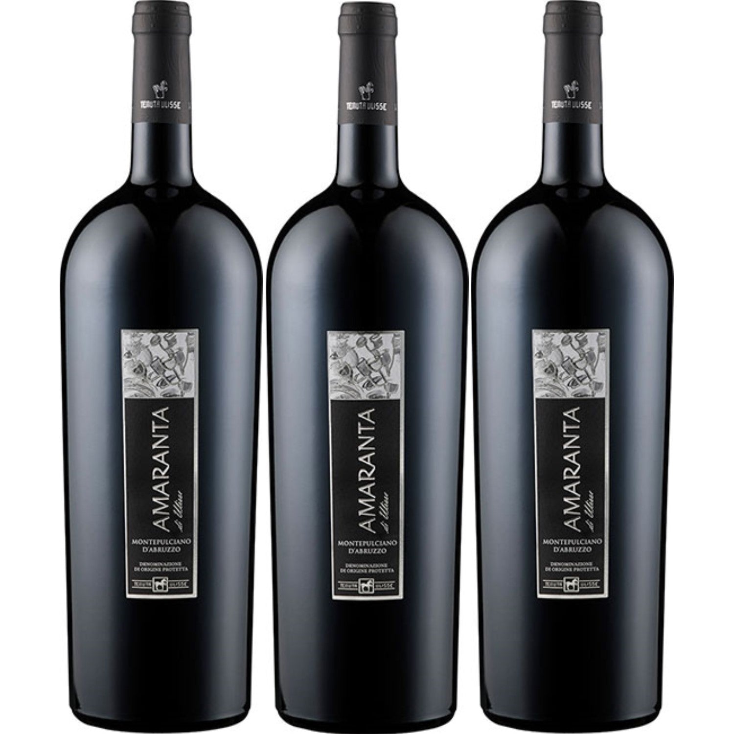 Tenuta Ulisse AMARANTA Montepulciano d'Abruzzo Magnum - Rotwein Wein Trocken DOP Italien (3 x 1.5l) - Versanel -
