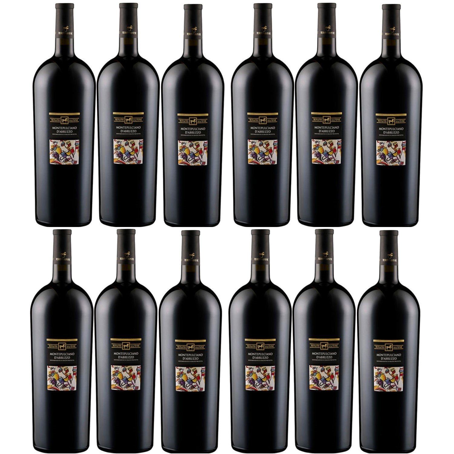 Tenuta Ulisse Montepulciano d'Abruzzo Magnum Rotwein Wein Trocken DOP Italien (12 x 1.5l) - Versanel -