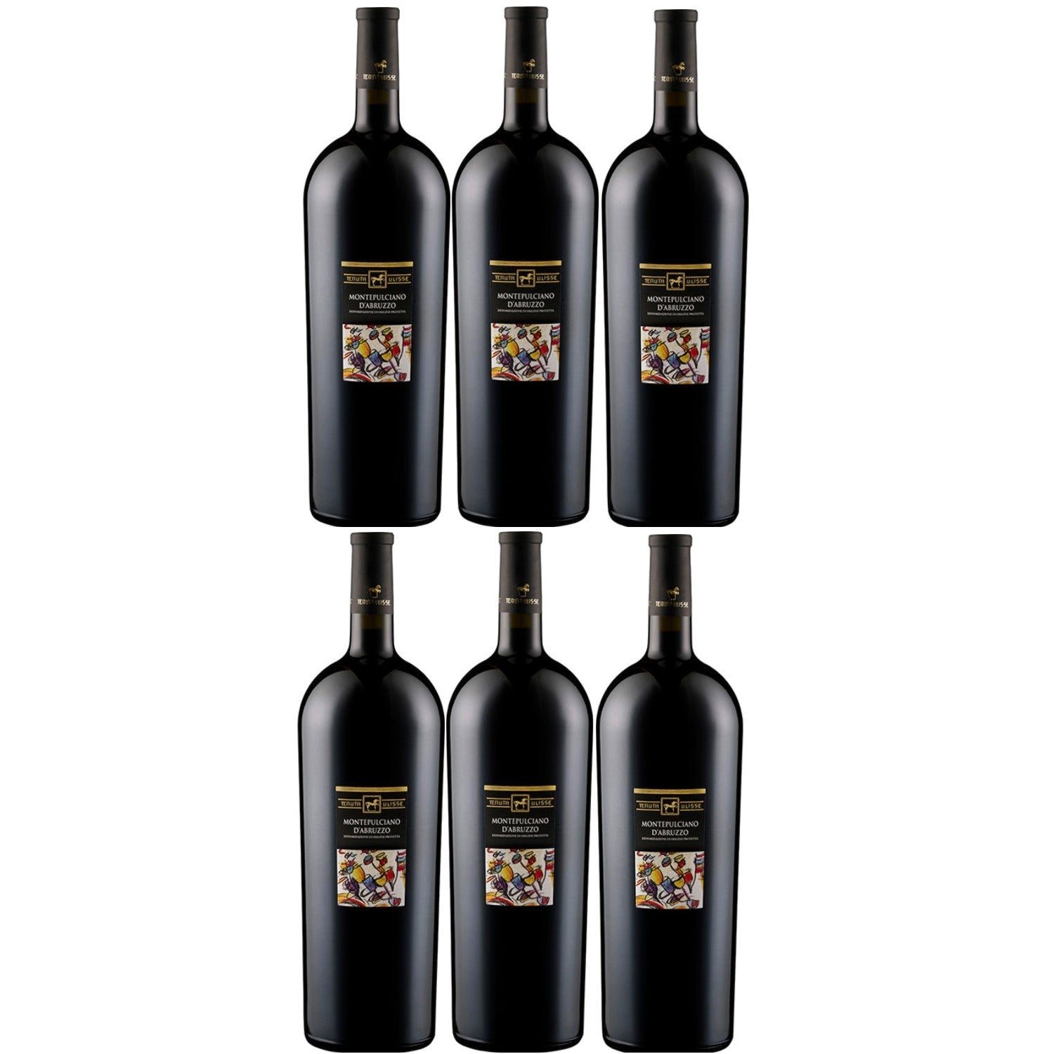 Tenuta Ulisse Montepulciano d'Abruzzo Magnum Rotwein Wein Trocken DOP Italien (6 x 1.5l) - Versanel -