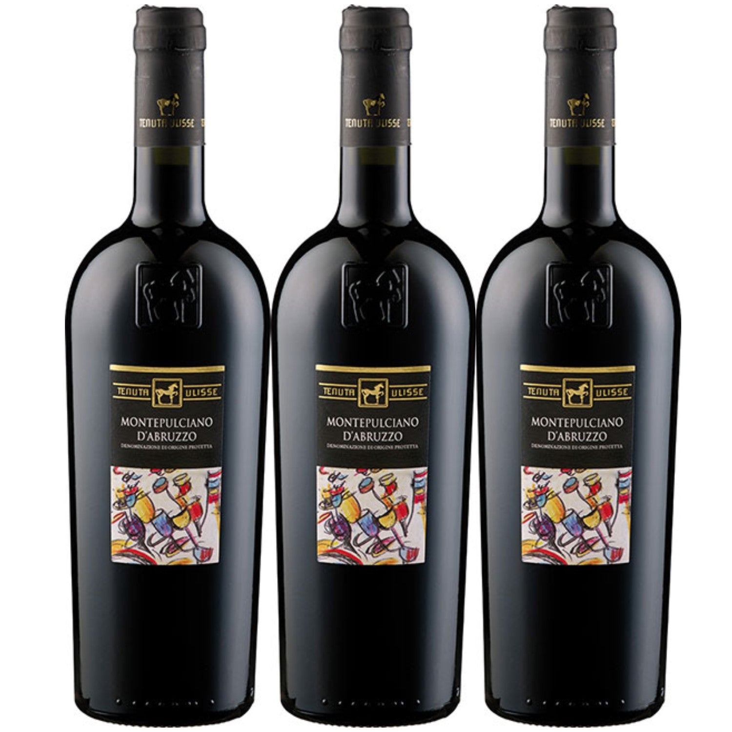 Tenuta Ulisse Montepulciano d'Abruzzo Rotwein Wein Trocken DOP Italien (3 x 0.75l) - Versanel -