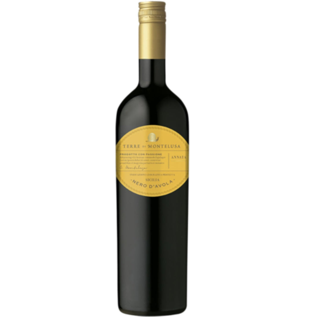 Terre di Montelusa Nero d'Avola Sicilia Rotwein veganer Wein trocken DOC Italien (3 x 0.75l) - Versanel -