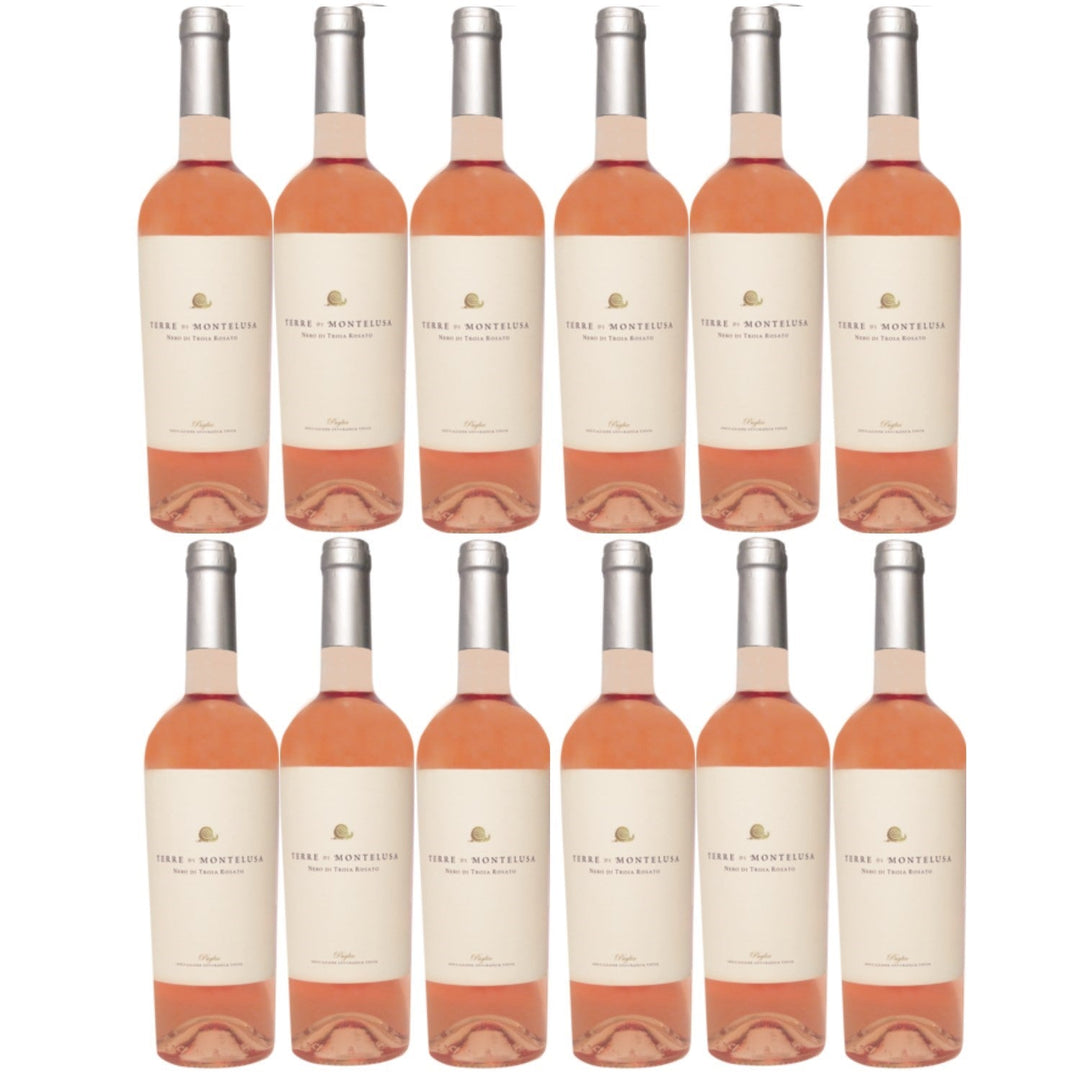 Terre di Montelusa Nero di Troia Rosato Puglia Roséwein veganer Wein halbtrocken IGT Italien (12 x 0.75l) - Versanel -