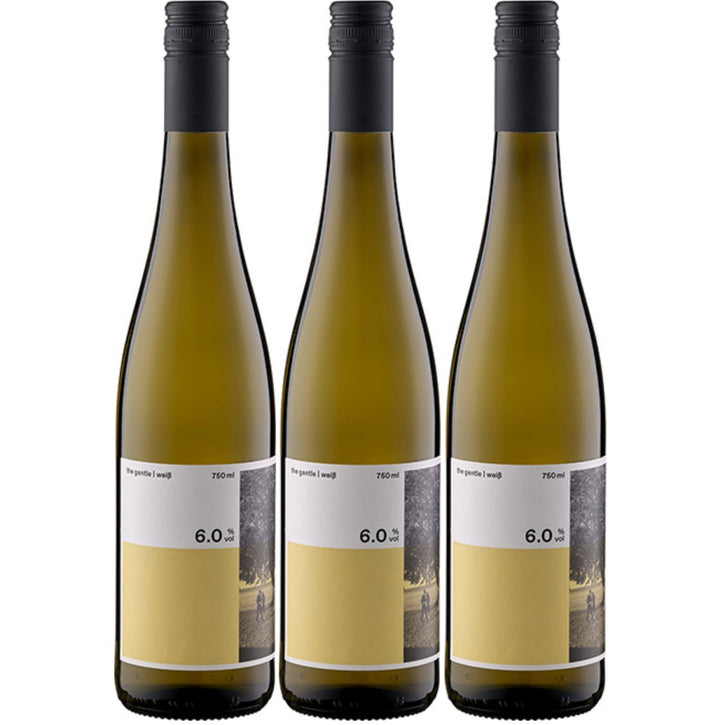 The gentle wine weiß low alcohol Weißwein Wein halbtrocken vegan Rheingau Deutschland (3 x 0,75 l) - Versanel -