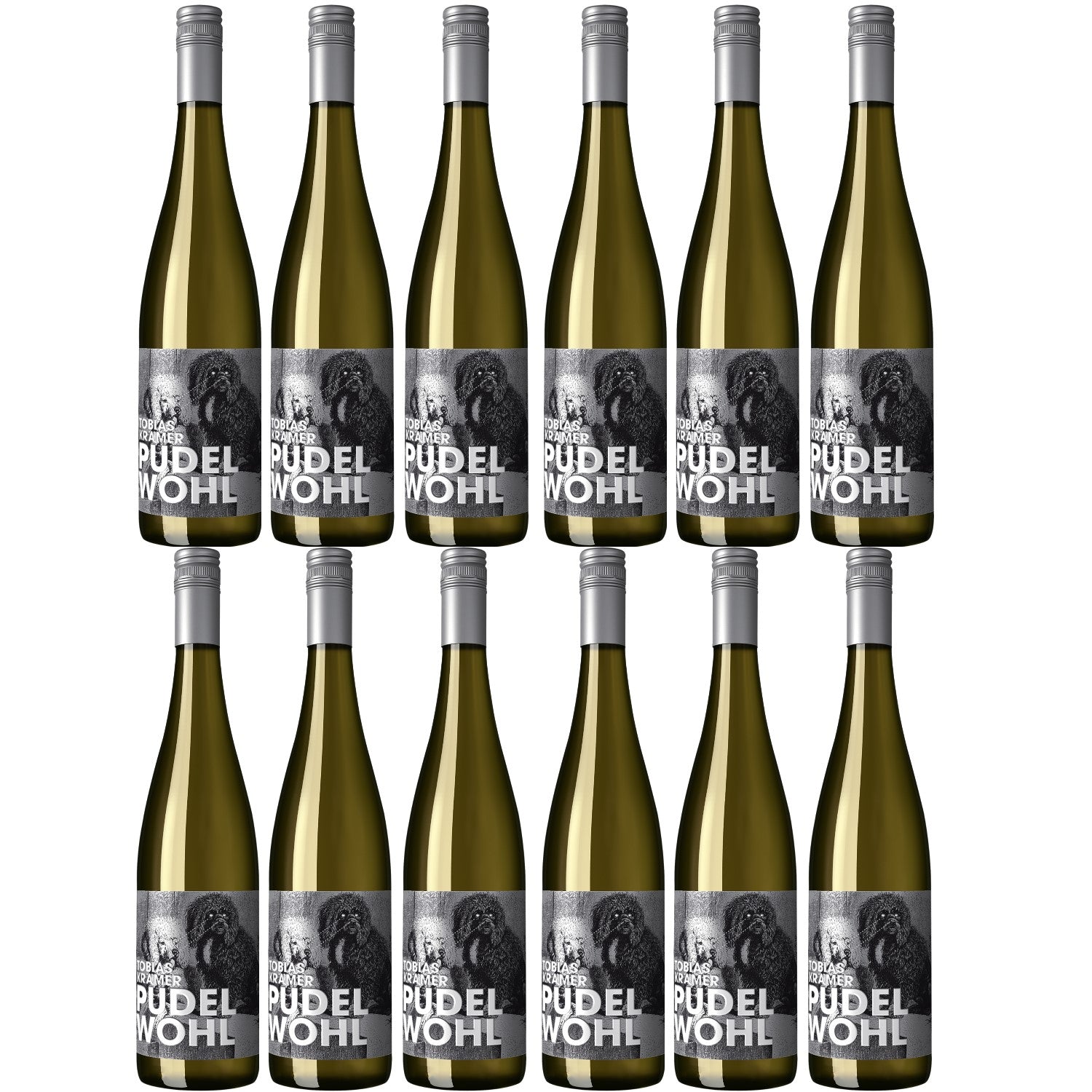Tobias Krämer Pudelwohl Weißwein deutscher Wein trocken QbA Deutschland (12 x 0.75l) - Versanel -