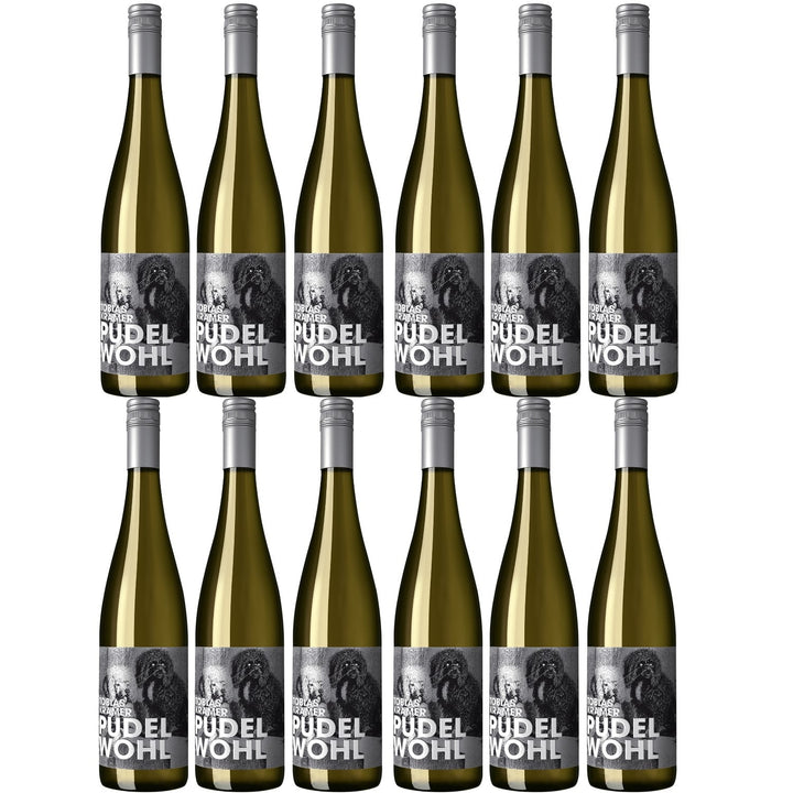 Tobias Krämer Pudelwohl Weißwein deutscher Wein trocken QbA Deutschland (12 x 0.75l) - Versanel -