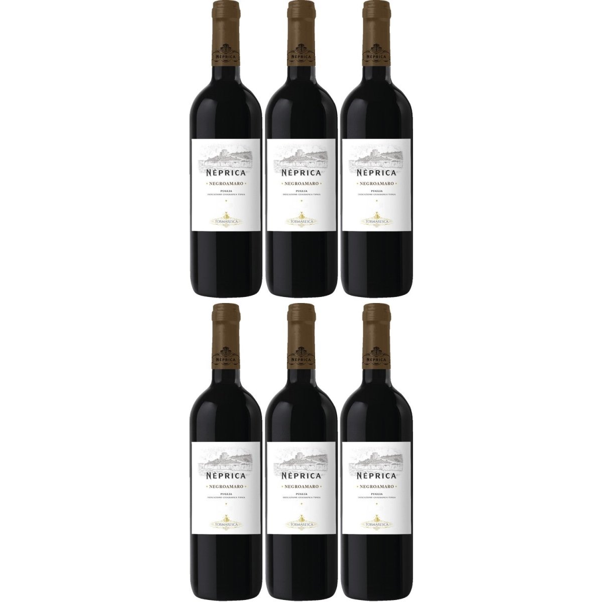 Tormaresca Neprica Negroamaro Puglia Rotwein Wein Trocken Italien (6 x 0,75l) - Versanel -