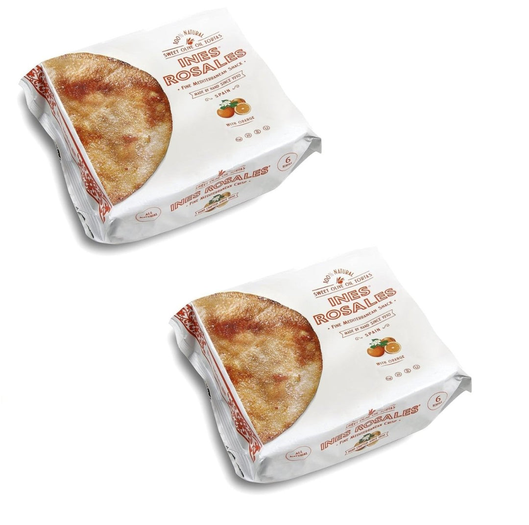 Tortas Ines Rosales | Salzgebäck mit Orangen Geschmack | laktosefrei & vegan (2 x120g) - Versanel -
