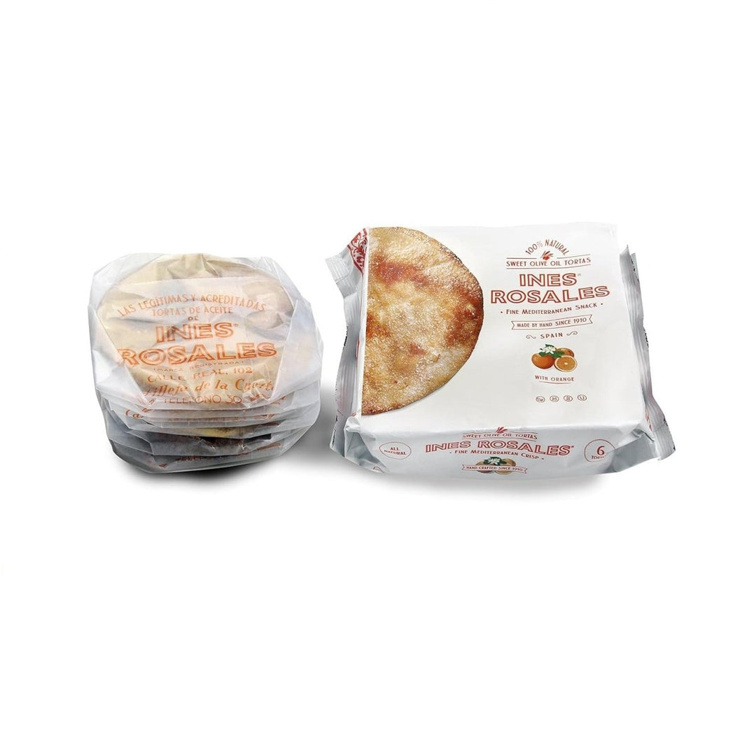 Tortas Ines Rosales | Salzgebäck mit Orangen Geschmack | laktosefrei & vegan (4 x 120g) - Versanel -