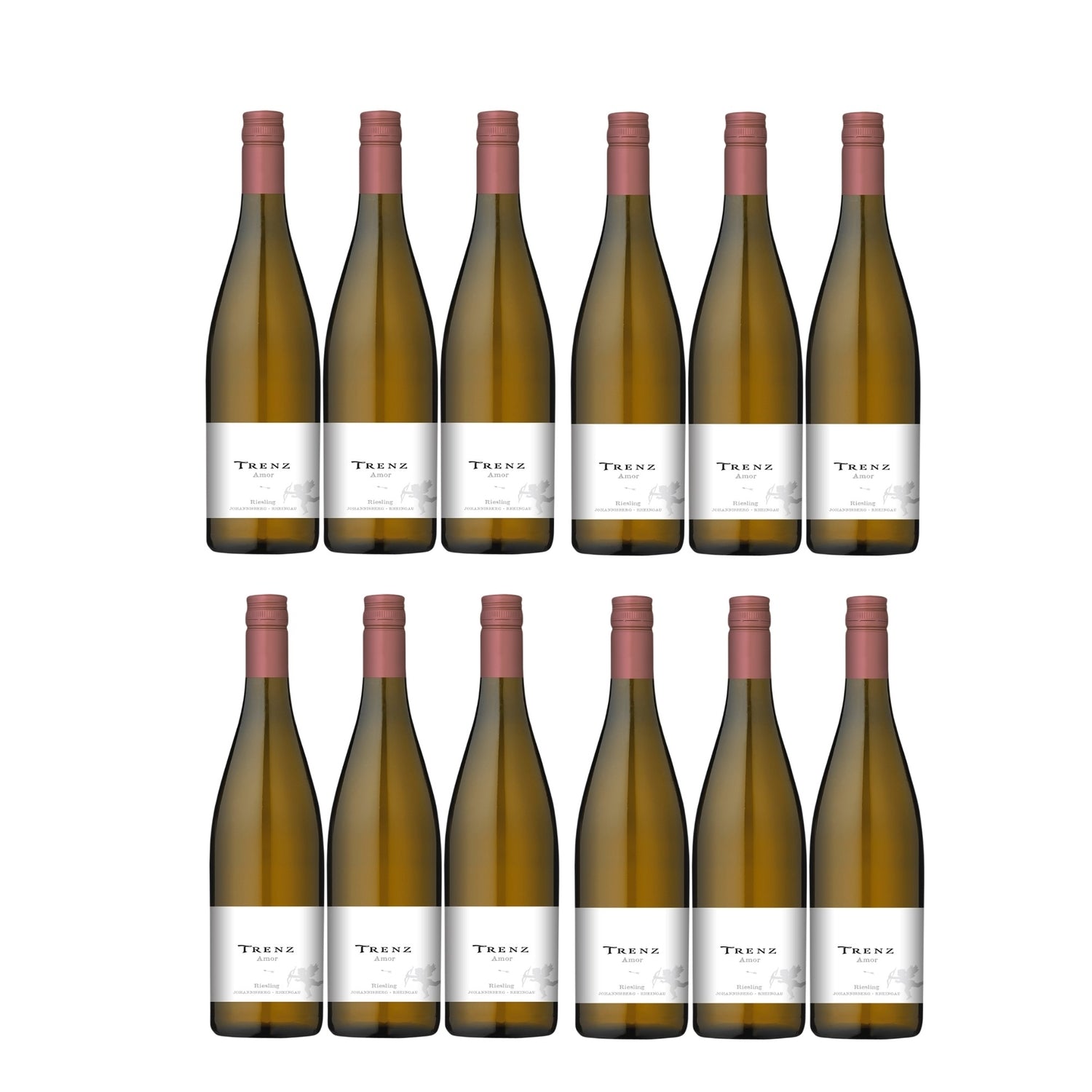 Trenz Amor Riesling Kabinett Weißwein Wein feinherb Deutschland (12 x 0.75l) - Versanel -