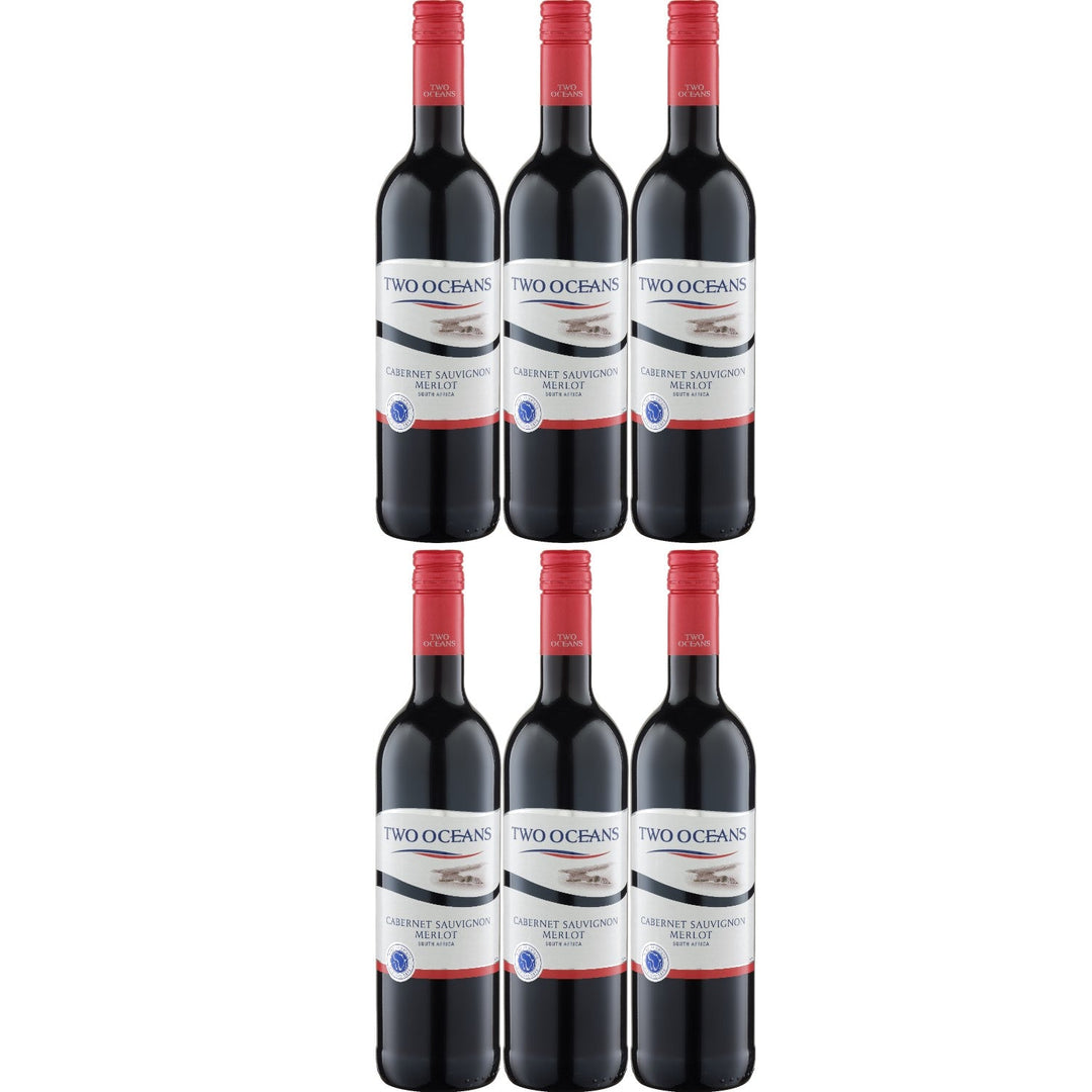 Two Oceans Cabernet Sauvignon Merlot Rotwein Wein süß Südafrika (6 x 0.75l) - Versanel -