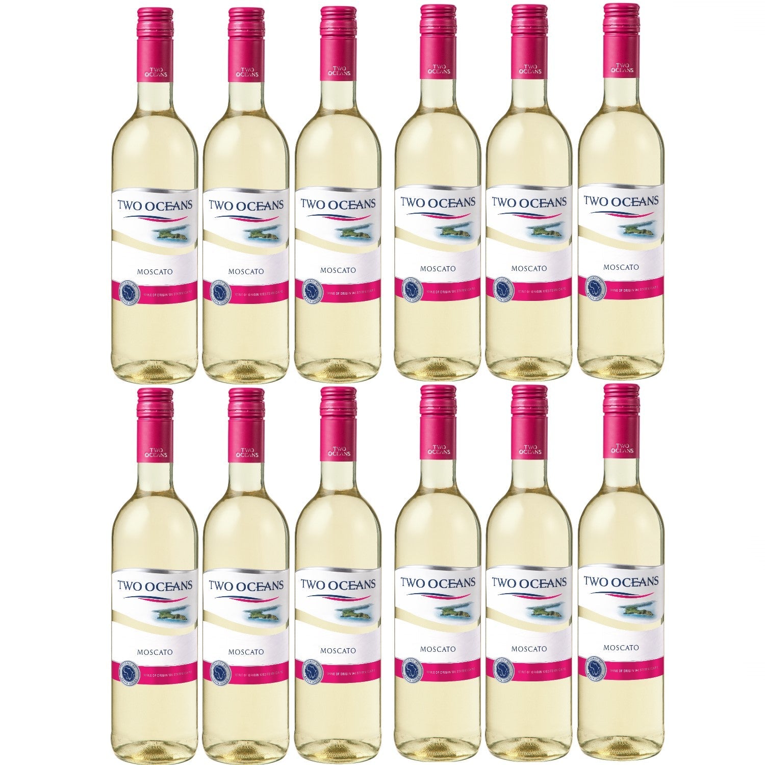 Two Oceans Moscato Sweet Weißwein Wein süß Südafrika (12 x 0.75l) - Versanel -