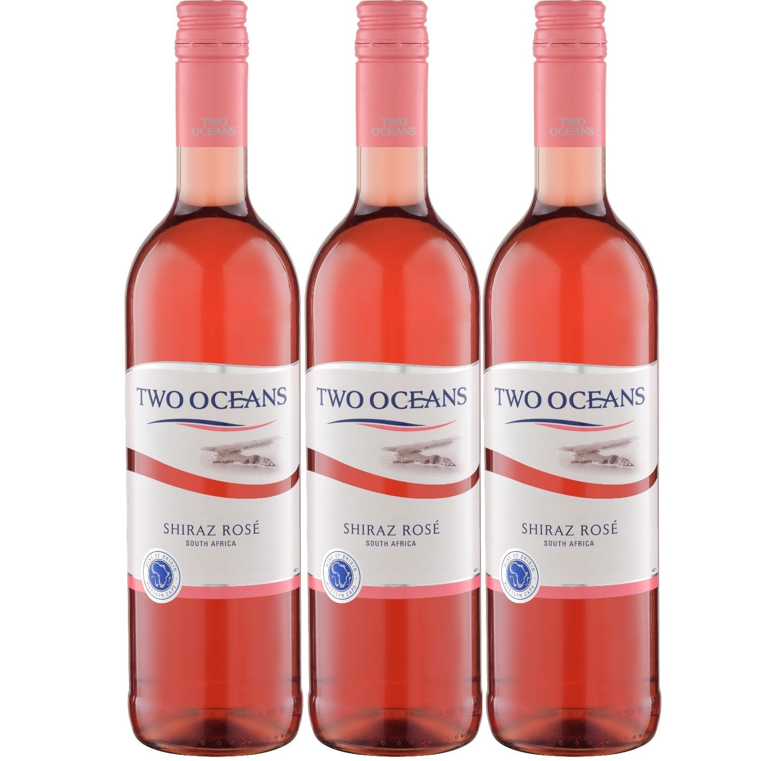Two Oceans Shiraz Roséwein Wein trocken Südafrika (3 x 0.75l) - Versanel -