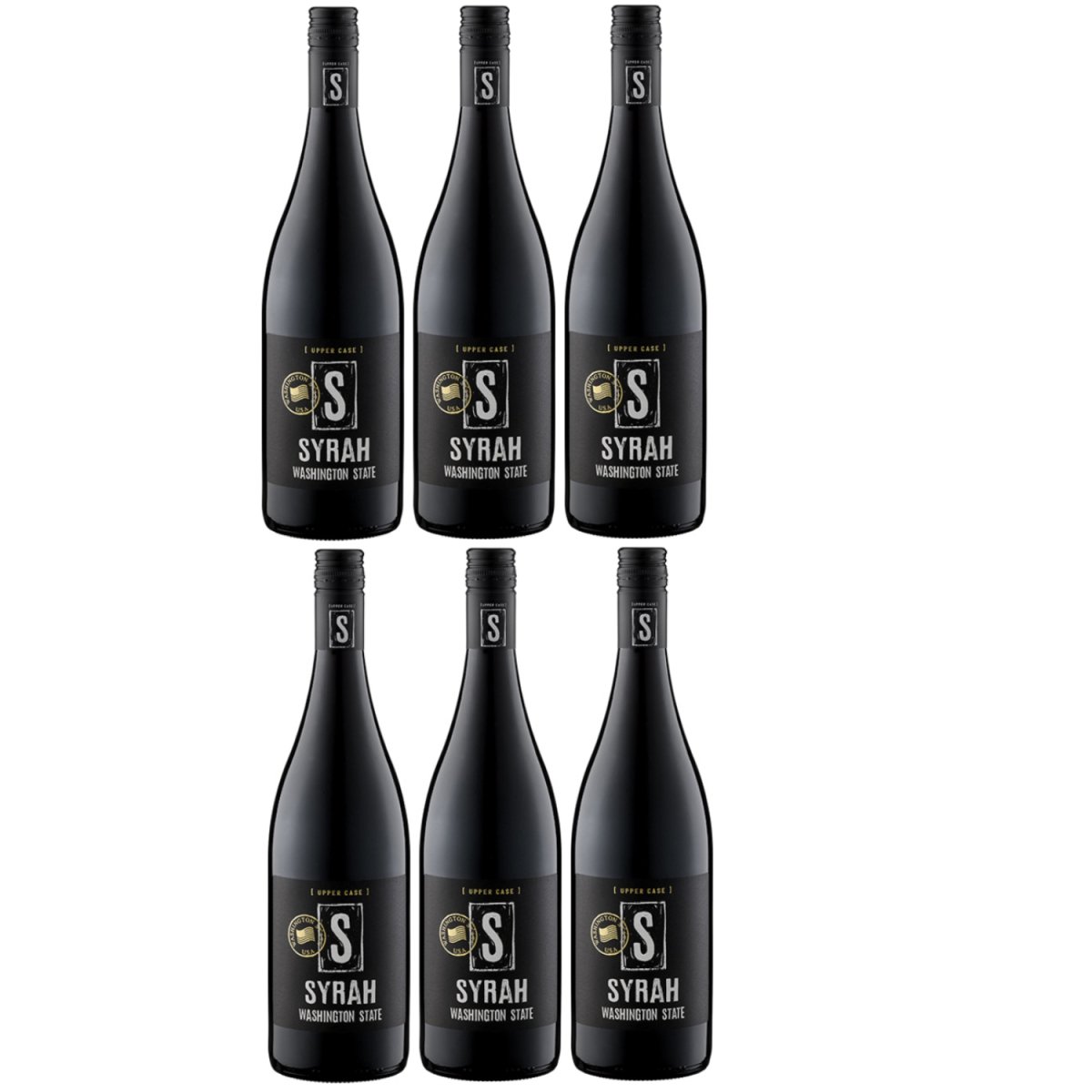 UPPER CASE S Syrah Washington State Rotwein Wein Trocken USA (6 x 0,75l) - Versanel -