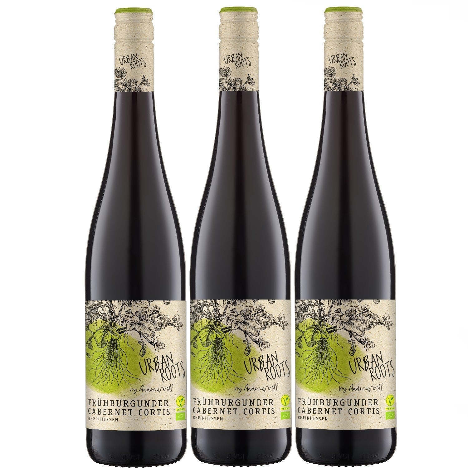 Urban Roots Rotwein Wein trocken Deutschland (3 x 0.75l) - Versanel -