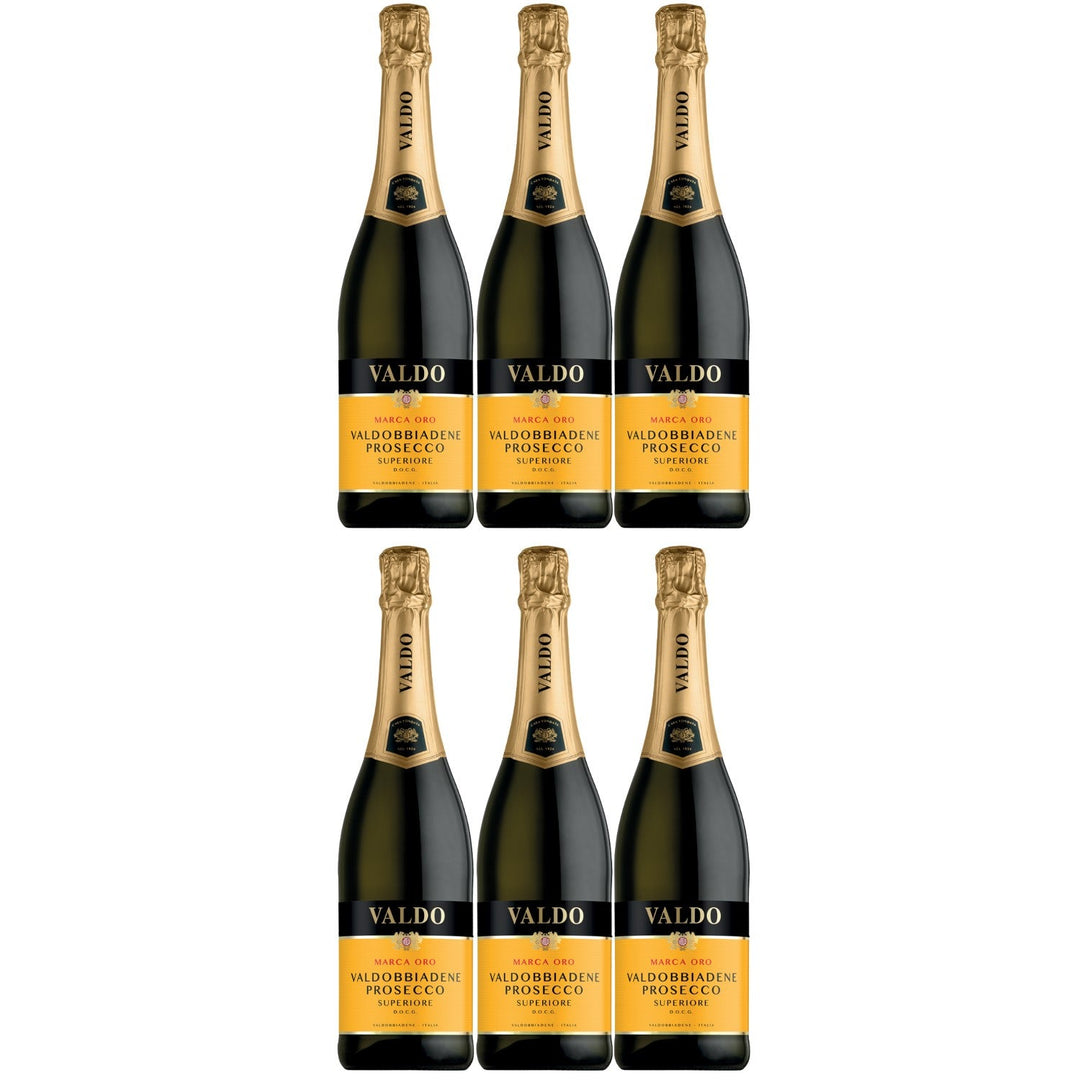 Valdo Marca Oro Prosecco Superiore di Valdobbiadene Spumante DOCG extra trocken Italien (6 x 0,75l - Versanel -