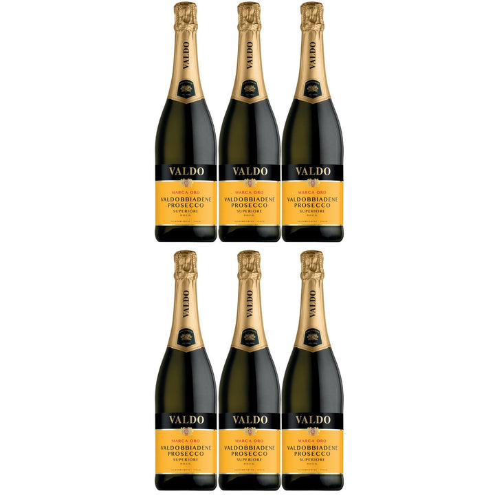 Valdo Marca Oro Prosecco Superiore di Valdobbiadene Spumante DOCG extra trocken Italien (6 x 0,75l - Versanel -