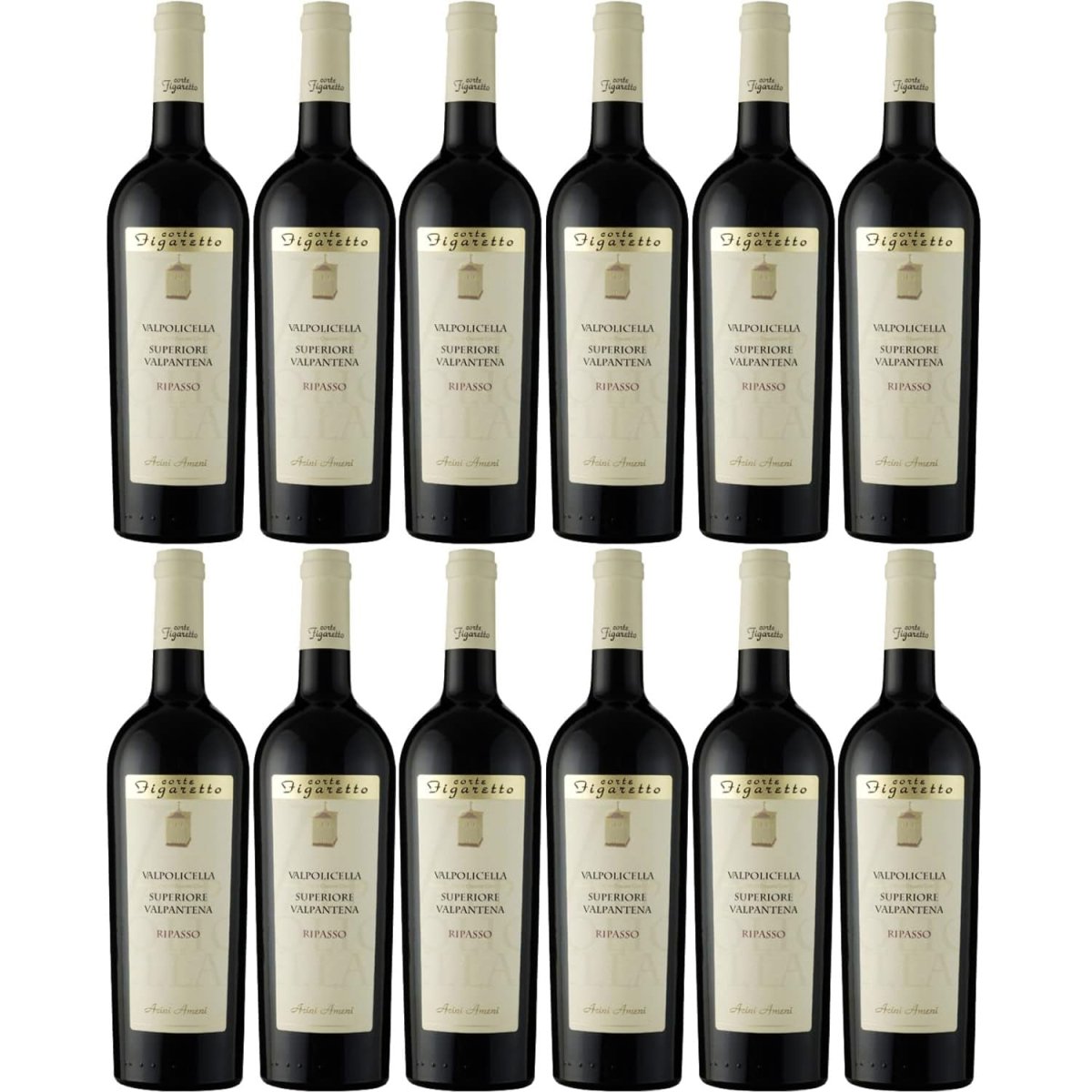 Valpantena Ripasso Valpolicella Superiore DOC Corte Figaretto Rotwein Wein trocken Italien (12 x 0,75l) - Versanel -