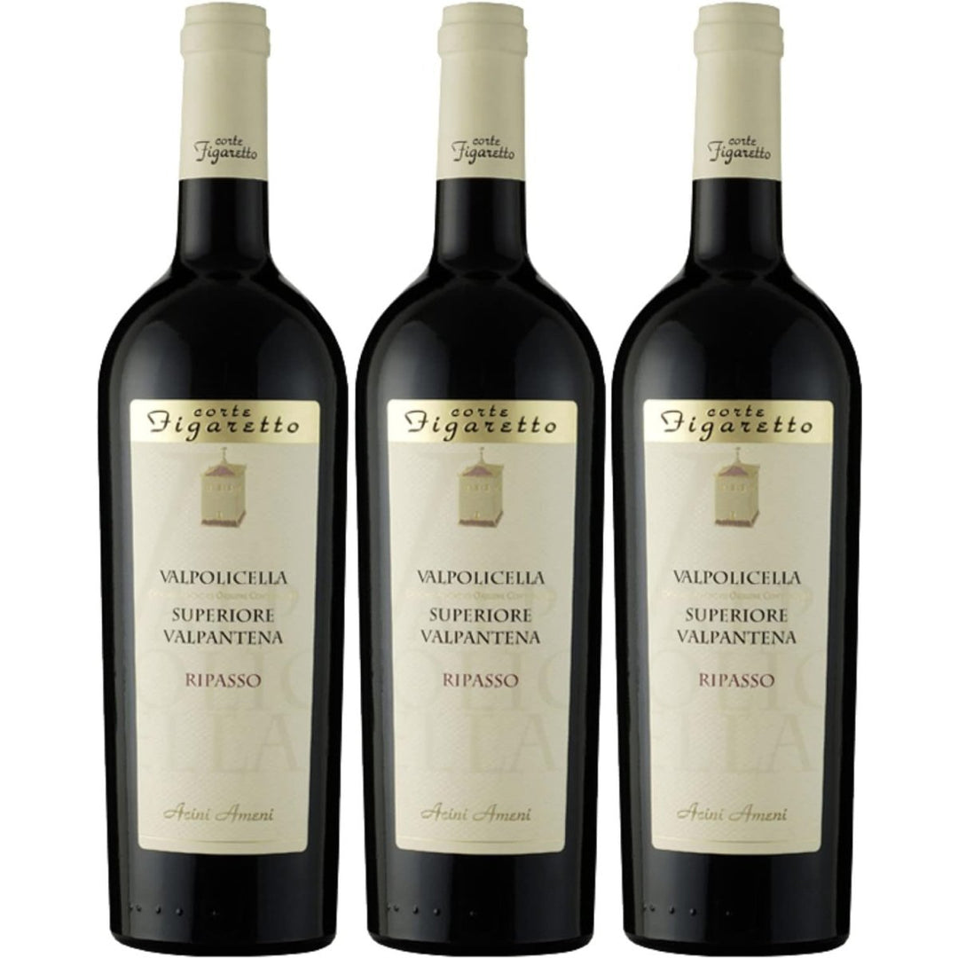 Valpantena Ripasso Valpolicella Superiore DOC Corte Figaretto Rotwein Wein trocken Italien (3 x 0,75l) - Versanel -