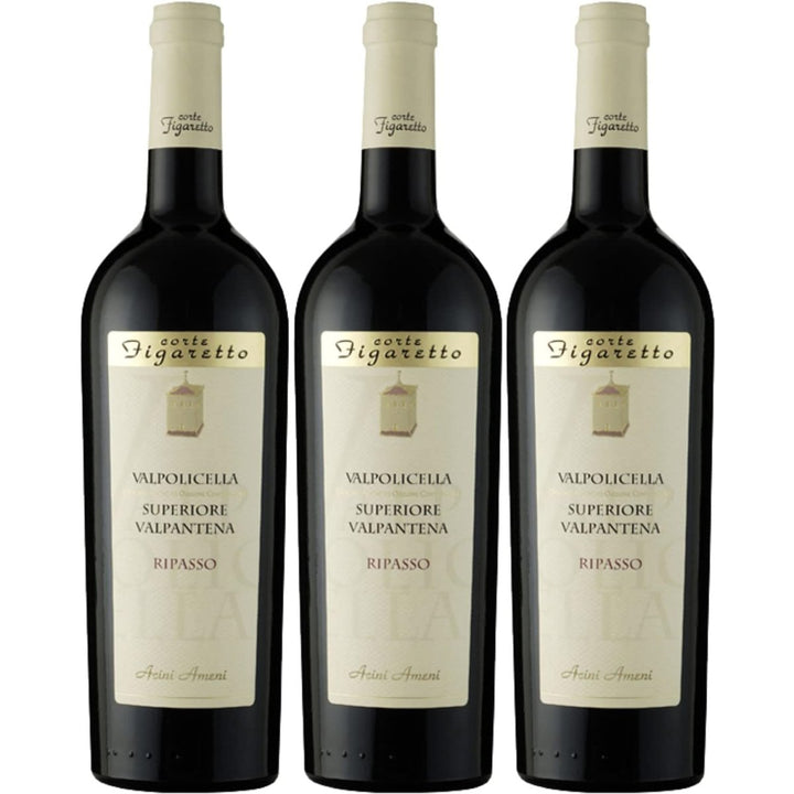 Valpantena Ripasso Valpolicella Superiore DOC Corte Figaretto Rotwein Wein trocken Italien (3 x 0,75l) - Versanel -