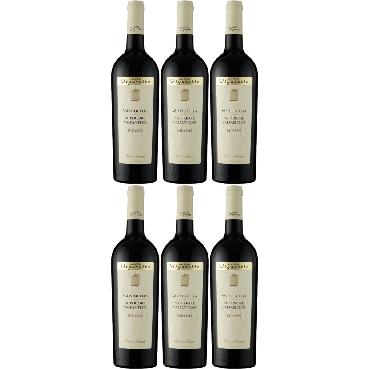 Valpantena Ripasso Valpolicella Superiore DOC Corte Figaretto Rotwein Wein trocken Italien (6 x 0,75l) - Versanel -