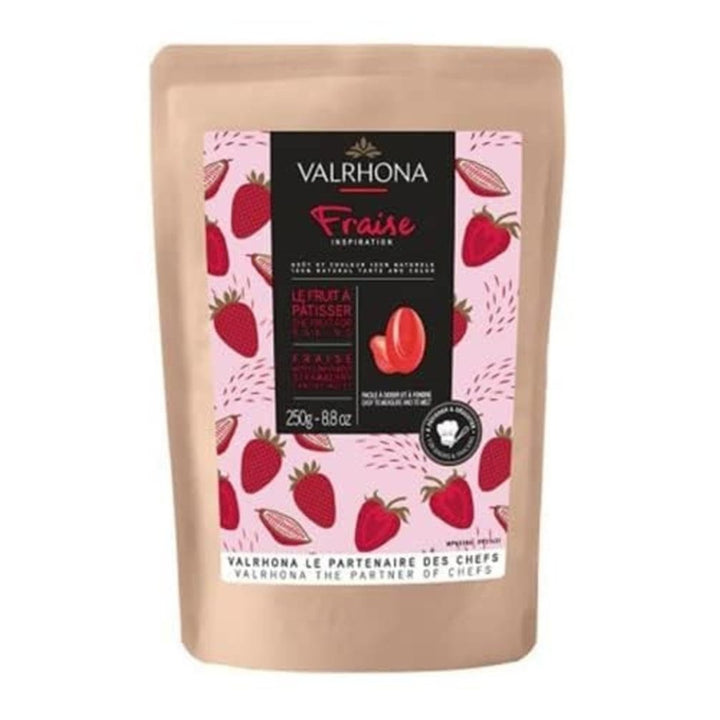 Valrhona Inspiration Passionsfruchtspezialität mit Kakaobutter, Callets,Erdbeere (1 x 250 g) - Versanel -