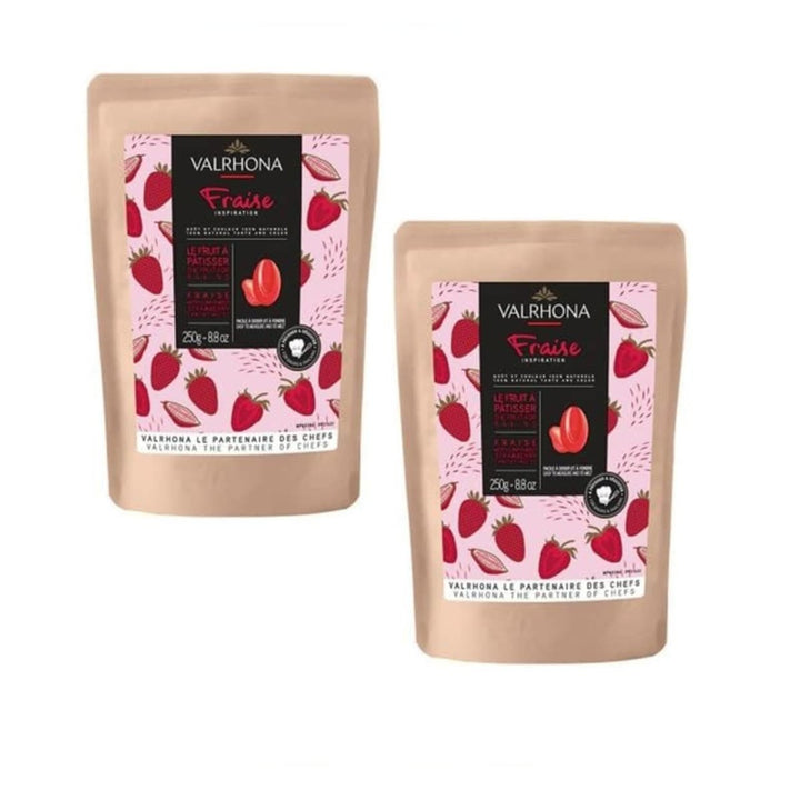 Valrhona Inspiration Passionsfruchtspezialität mit Kakaobutter, Callets,Erdbeere (2 x 250 g) - Versanel -