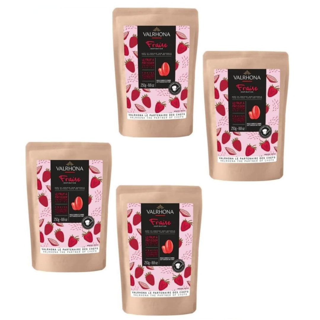 Valrhona Inspiration Passionsfruchtspezialität mit Kakaobutter, Callets,Erdbeere (4 x 250 g) - Versanel -