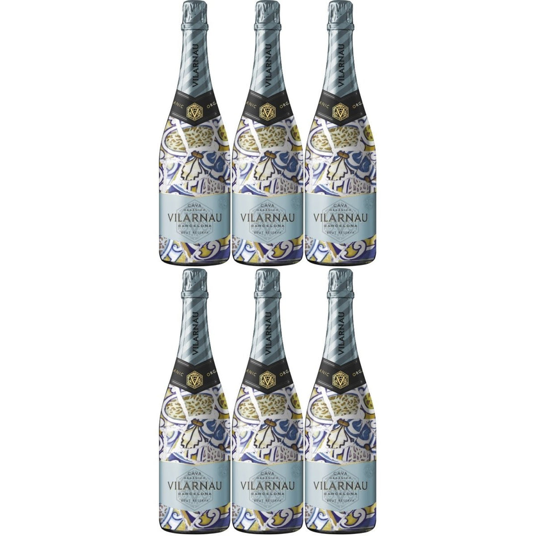 Vilarnau Cava Brut Reserva 'Barcelona' Schaumwein Weißwein Wein trocken Spanien (6 Flaschen) - Versanel -