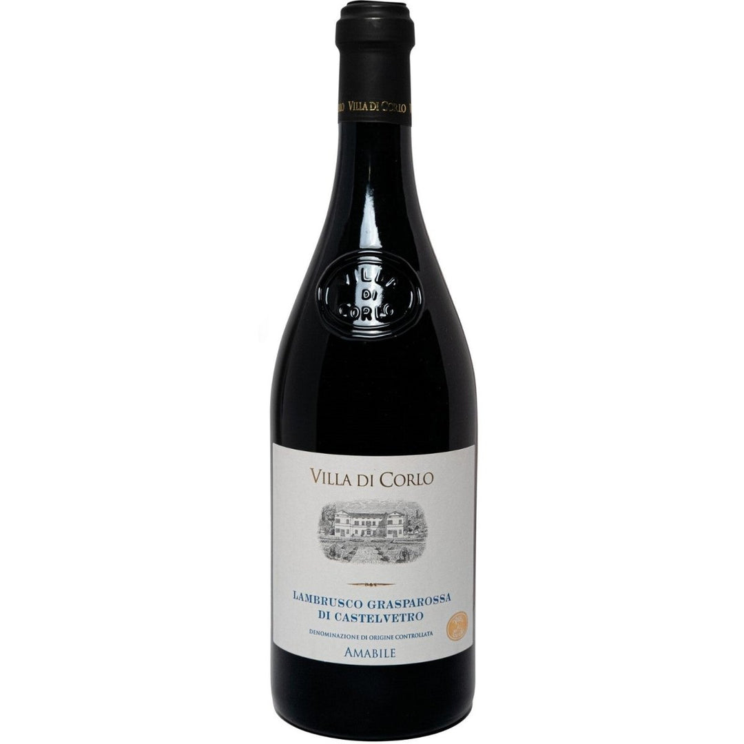 Villa di Corlo Lambrusco Grasparossa di Castelvetro DOC Amabile roter Perlwein süß Rotwein Italien (12 x 0,75l) - Versanel -