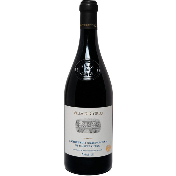 Villa di Corlo Lambrusco Grasparossa di Castelvetro DOC Amabile roter Perlwein süß Rotwein Italien (6 x 0,75l) - Versanel -