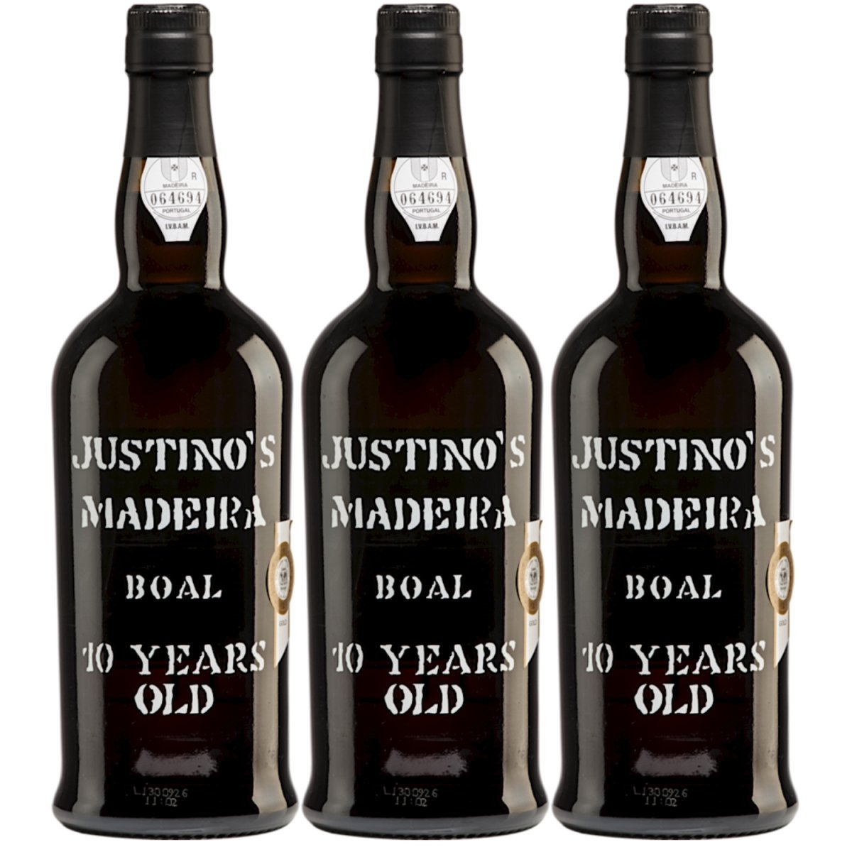 Vinhos Justino Henriques Justino's Boal 10 Years Old Madeira Likörwein süß Portugal (3 Flaschen) - Versanel -