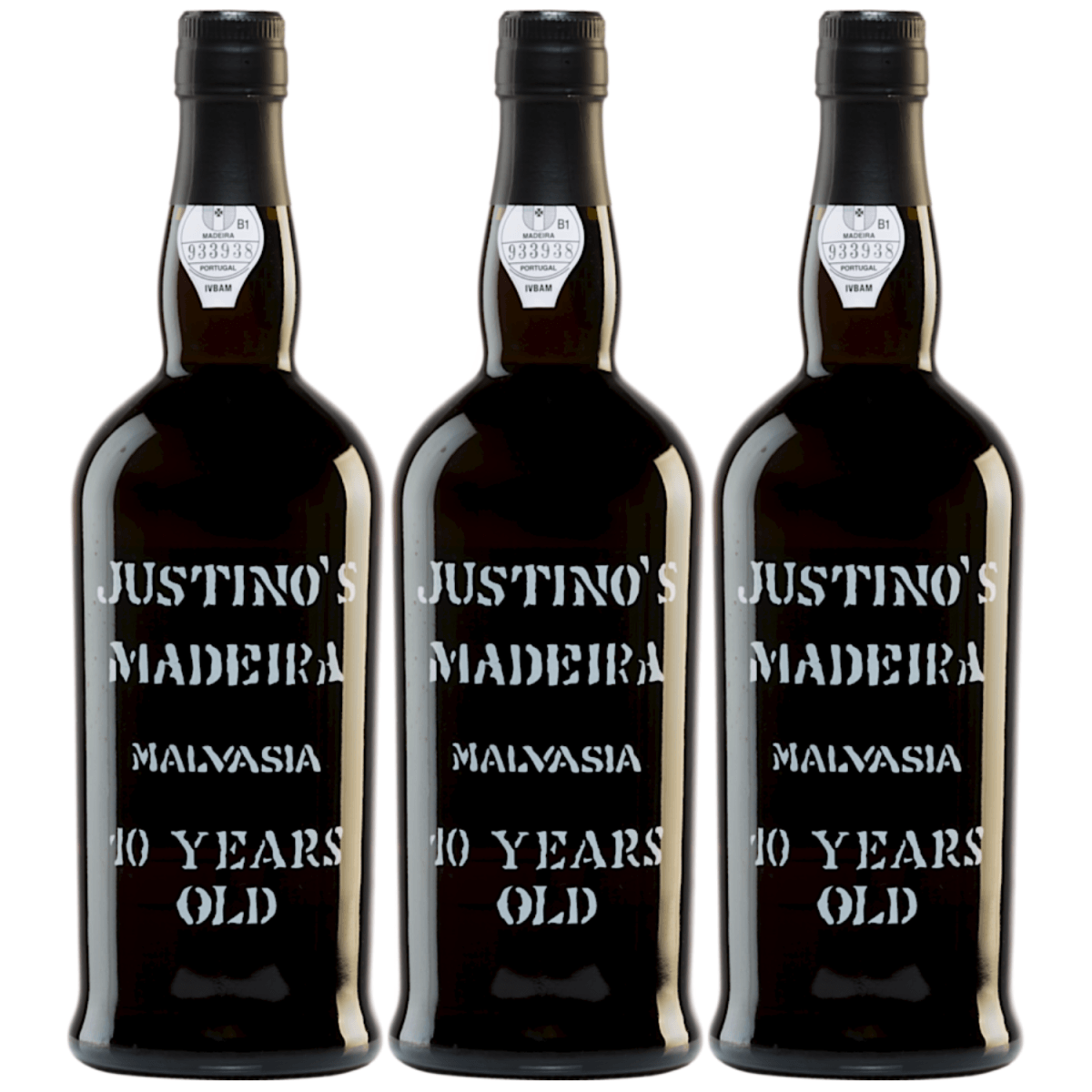 Vinhos Justino Henriques Justino's Malvasía 10 Years Old Madeira Likörwein süß Portugal (3 Flaschen) - Versanel -