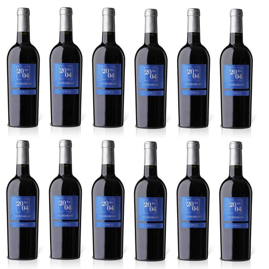 Vinosía Est. 2004 Negroamaro Salento IGT Rotwein Wein Trocken Italien (12 x 0,75l) - Versanel -