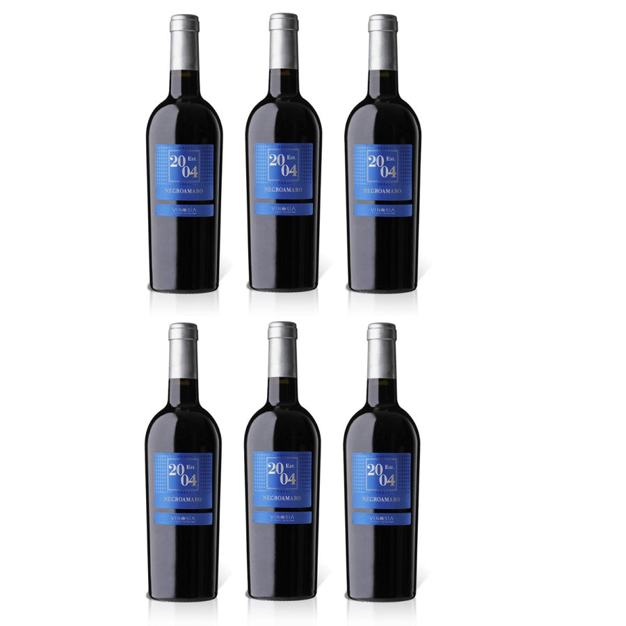 Vinosía Est. 2004 Negroamaro Salento IGT Rotwein Wein Trocken Italien (6 x 0,75l) - Versanel -