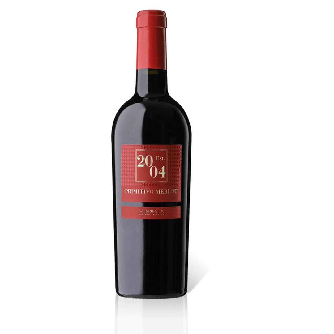 Vinosía Est. 2004 Primitivo Merlot Salento IGT Rotwein Wein Trocken Italien (12 x 0,75l) - Versanel -