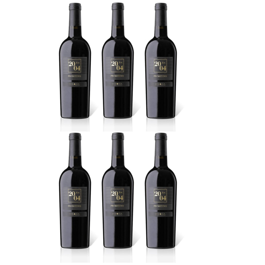 Vinosía Est. 2004 Primitvo Salento IGT Rotwein Wein Trocken Italien (6 x 0,75l) - Versanel -