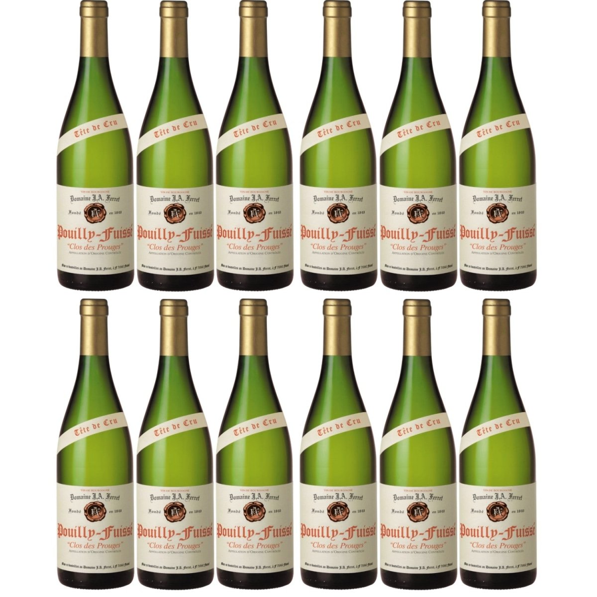 Visando Domaine Ferret Pouilly-Fuissé Tête de Cru Clos des Prouges Weißwein Wein trocken Frankreich ( 12 x 0,75l ) - Versanel -