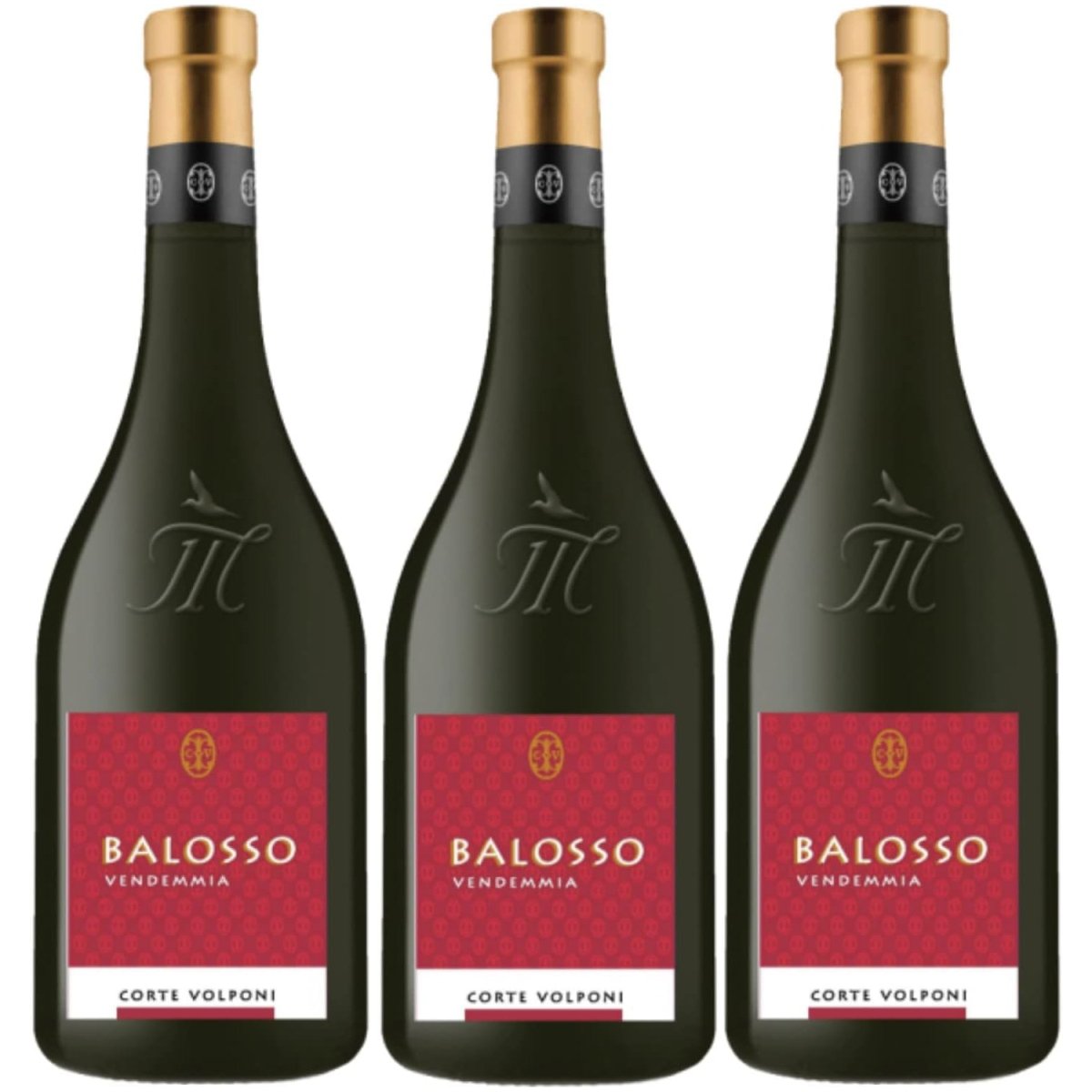 Volponi Balosso Rosso Veronese IGT Corte Rotwein Wein trocken Italien (3 x 0,75l) - Versanel -