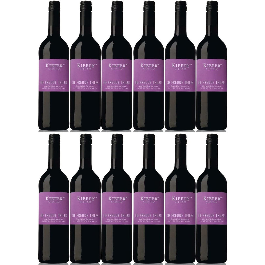 Weingut Kiefer Die Freude teilen QbA Rotwein Wein Cuvée Lieblich Deutschland (12 x 0,75l) - Versanel -