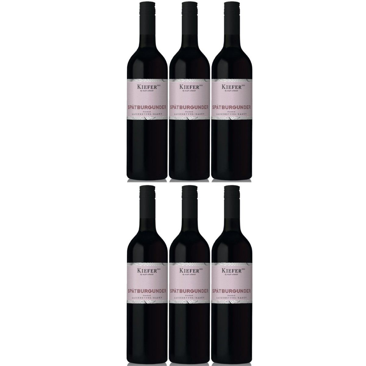 Weingut Kiefer Freche Kaiserstühler Spätburgunder Rotwein Wein Feinherb Deutschland (6 x 0,75l) - Versanel -