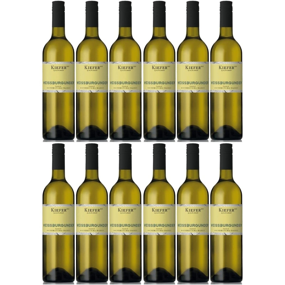 Weingut Kiefer Freche Kaiserstühler Weißburgunder QbA Weißwein Wein Feinherb Deutschland (12 x 0,75l) - Versanel -