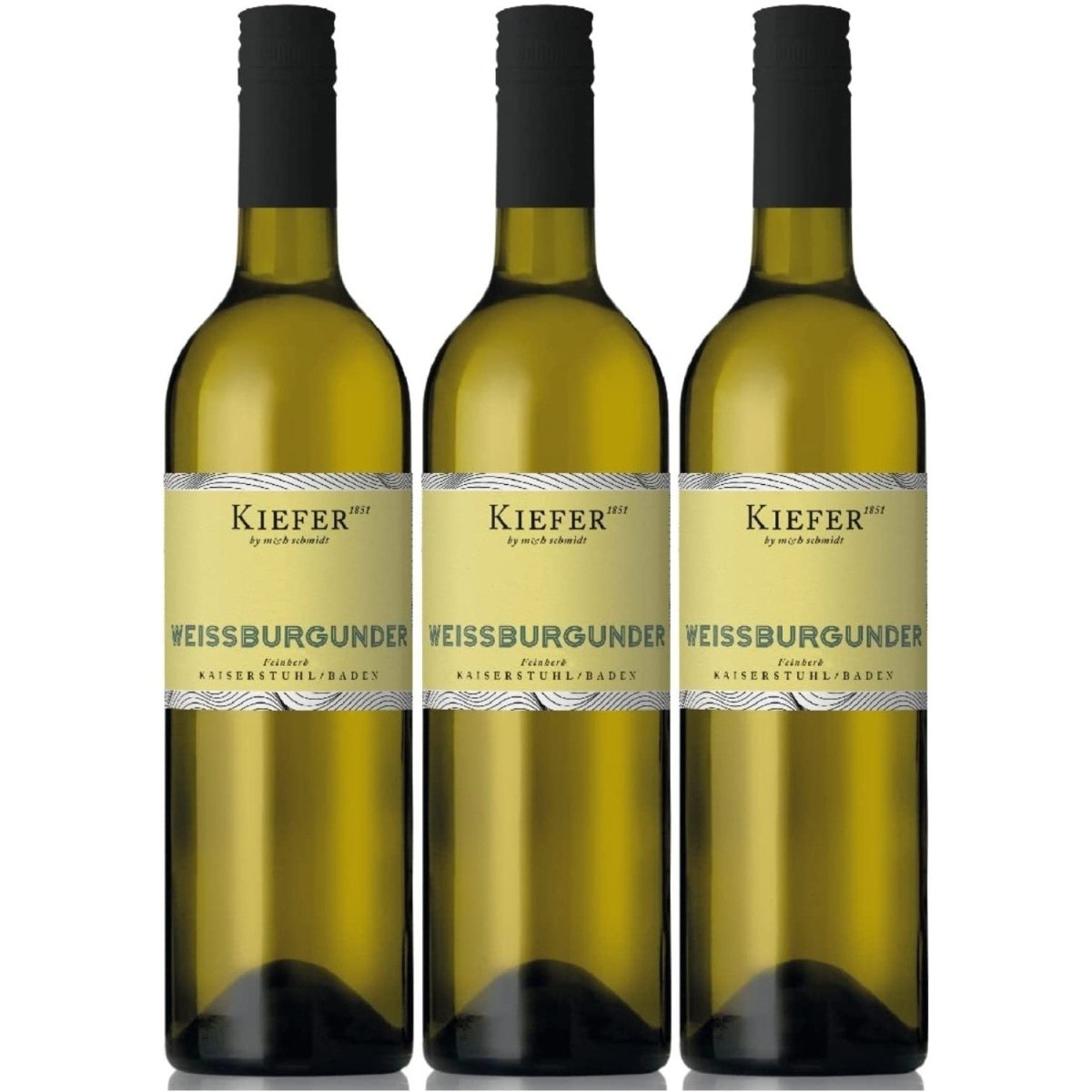 Weingut Kiefer Freche Kaiserstühler Weißburgunder QbA Weißwein Wein Feinherb Deutschland (3 x 0,75l) - Versanel -