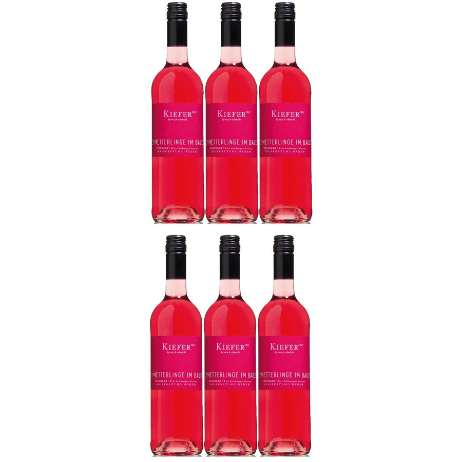 Weingut Kiefer Schmetterlinge im Bauch QbA Roséwein Wein Cuvée Feinherb Deutschland (6 x 0,75l) - Versanel -