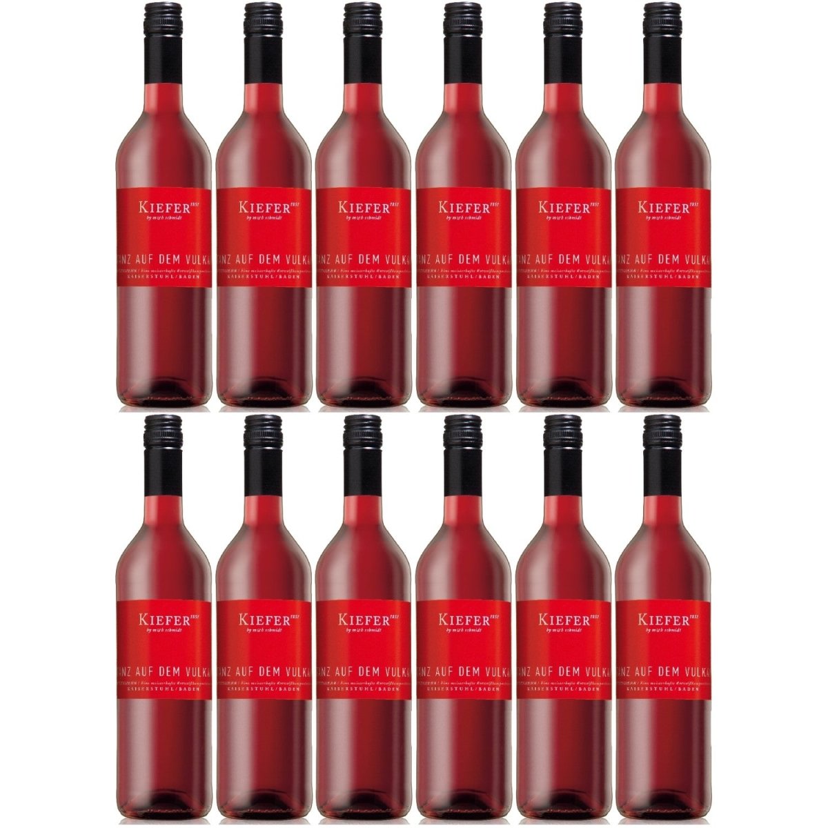 Weingut Kiefer Tanz auf dem Vulkan QbA Roséwein Wein Cuvée Feinherb Deutschland (12 x 0,75l) - Versanel -