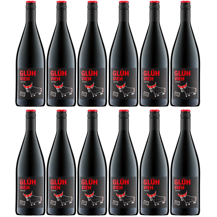 Weingut Metzger Glühvieh Rot Glühwein Lieblich Deutschland (12 x 1,0) - Versanel -