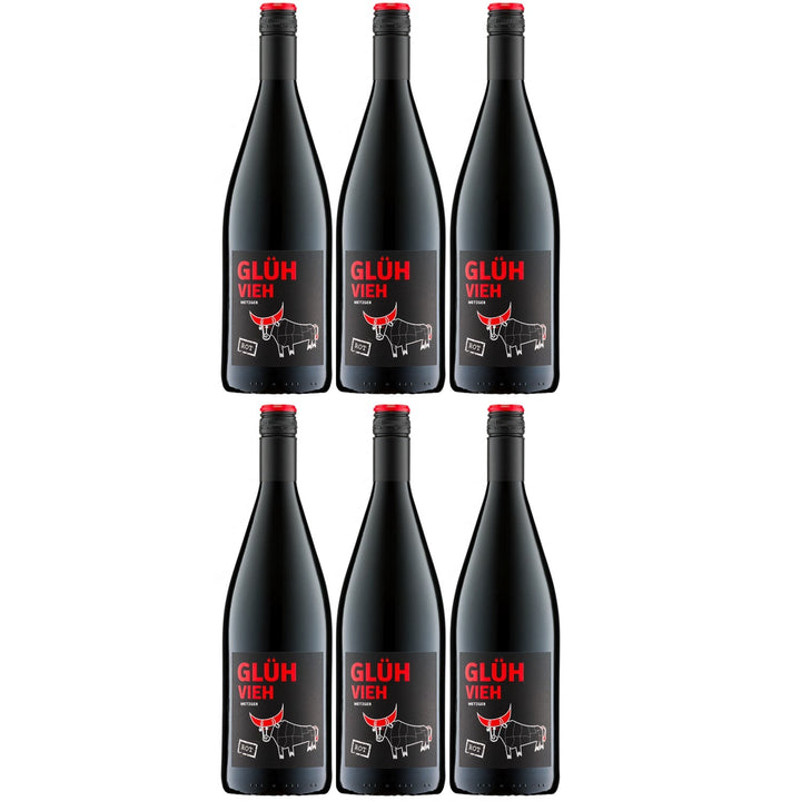 Weingut Metzger Glühvieh Rot Glühwein Lieblich Deutschland (6 x 1,0) - Versanel -