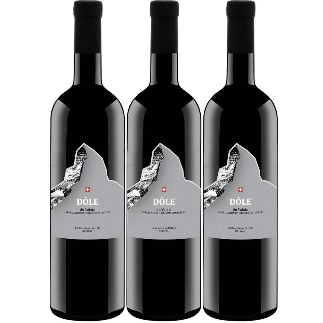 Weinkellereien Aarau AG Dole du Valais AOC WKA Rotwein Wein Trocken Schweiz (3 x 0,75l) - Versanel -